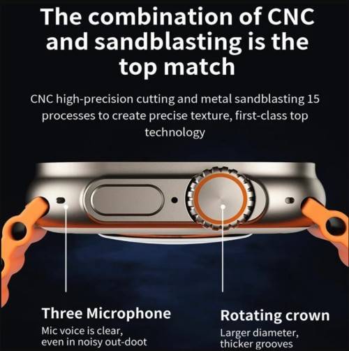 LM39 Ultra SMART Watch with fitness tracker 4 Strap Colors