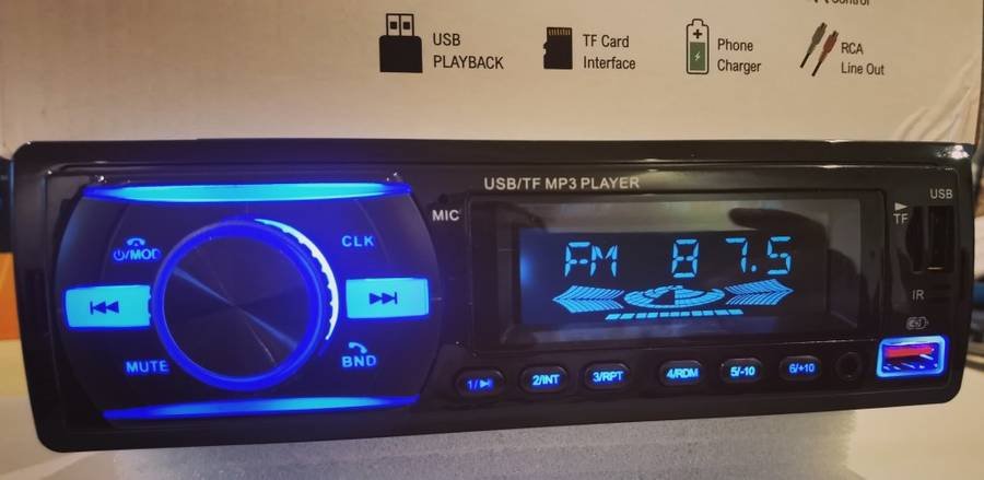7 Color Led Soujun 50W x 4 MAX Single Din Radio MP3/FM/Bluetooth Phone Charger