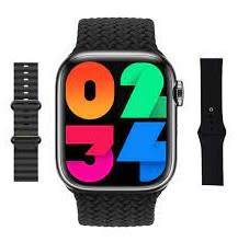 HW9 Ultra Max 2.2 Inch AMOLED Screen Smartwatch Black Strap Blood Press Bluetooth Call