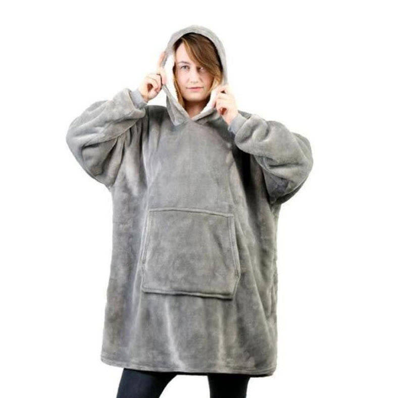 One Size Fits All, Ultra Plush Blanket, Huggie Hoodie, TV Blanket - Purple