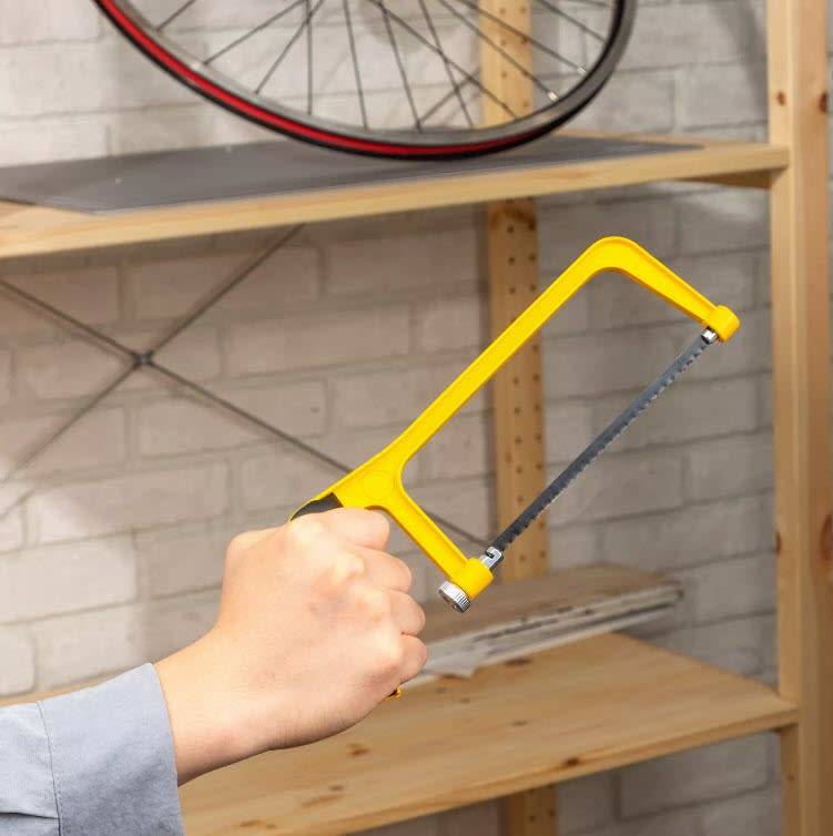 Junior Hacksaw 150mm Durable Handheld Mini Hacksaw 6` with Solid Steel Frame, Non-Slip Rubber Handle