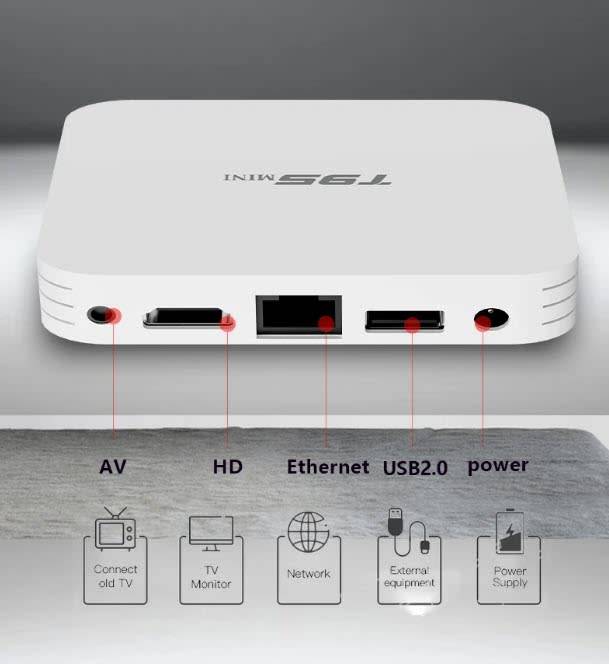 T95 Mini Smart Tv Box Android  10.0 4K HDR  Allwiner Quad Core CPU 16GB