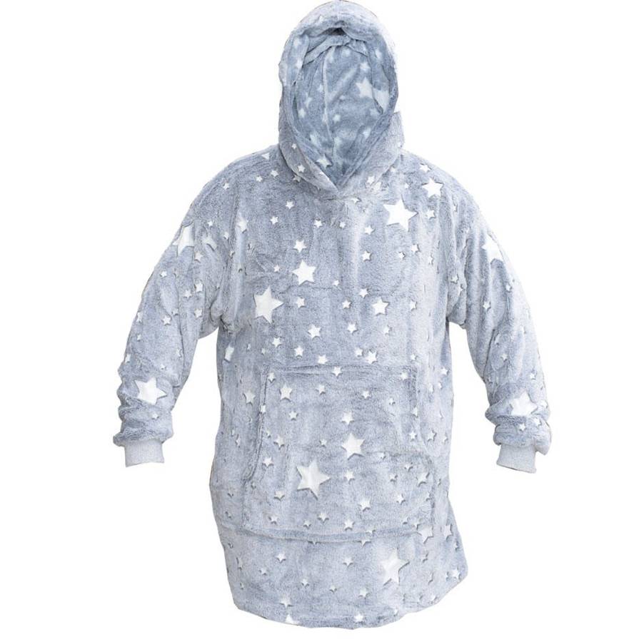 Glow In The Dark Starry Night Luxury Fleece Blanket - Adult