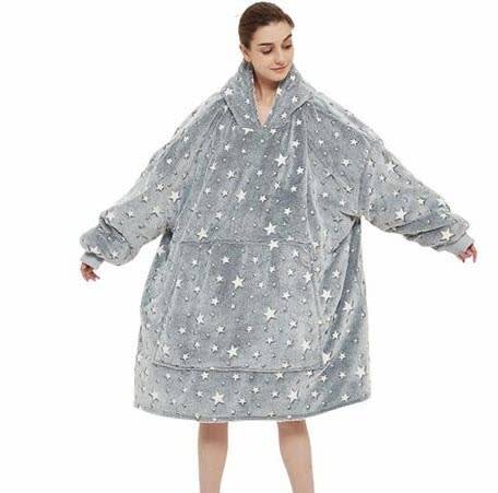 Glow In The Dark Starry Night Luxury Fleece Blanket - Adult