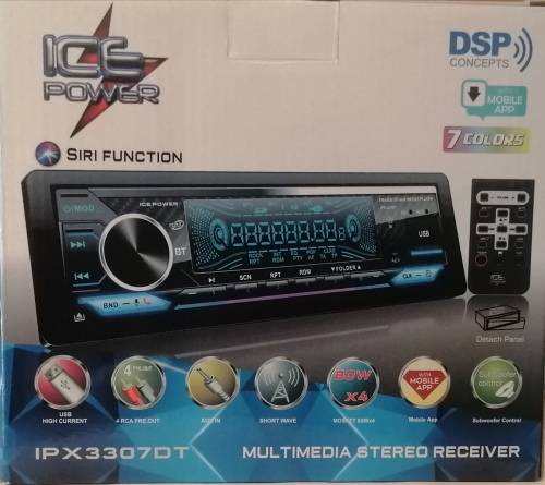 High Output ICE POWER Carbon Fiber Single Din Multimedia Head Unit