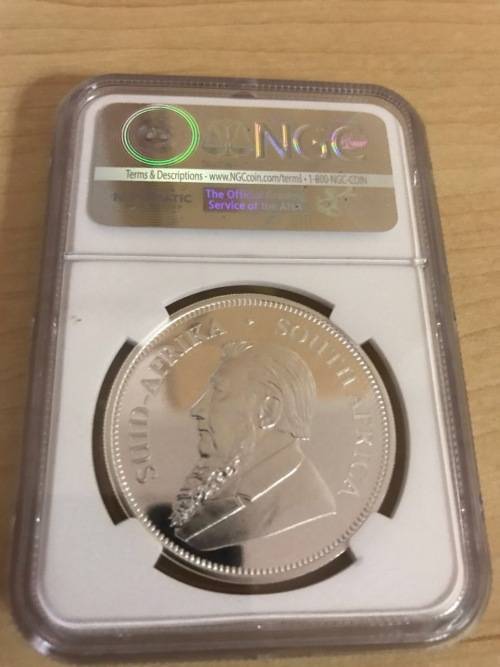 2017 PROOF KRUGERRAND 1oz SILVER - NGC PF69 ULTRA CAMEO - 50th ANNIVERSARY -MINTAGE =15000 - PERFECT