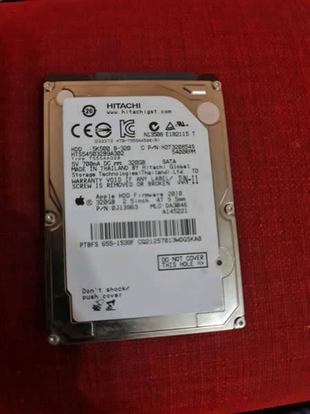 320gb SATA laptop hard drive