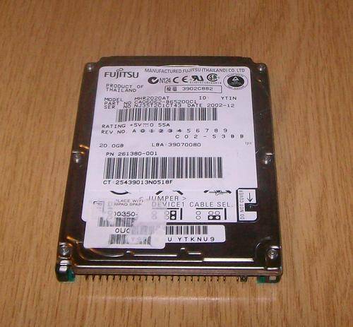 20GB IDE LAPTOP HARDDRIVE