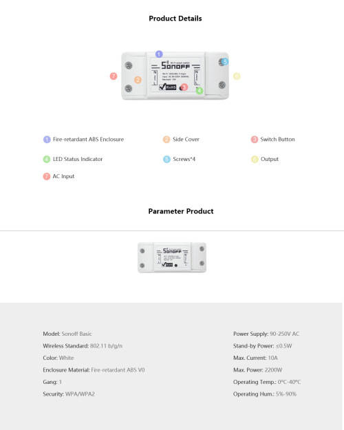 *Local stock* SONOFF DIY Wi-Fi Wireless Switch For Smart Home