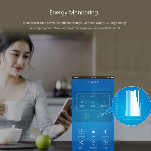 *LOCAL STOCK* Sonoff POW R2 16A DIY Wi-Fi Wireless Switch For Smart Home works with Alexa, Google