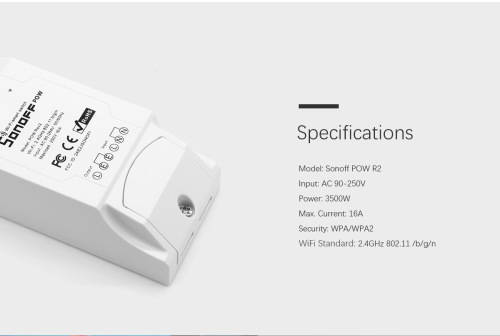 *LOCAL STOCK* Sonoff POW R2 16A DIY Wi-Fi Wireless Switch For Smart Home works with Alexa, Google