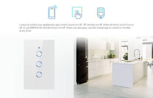 *Local Stock* SONOFF T1 US 1 Way SMART SWITCH AC90V-250V 600W