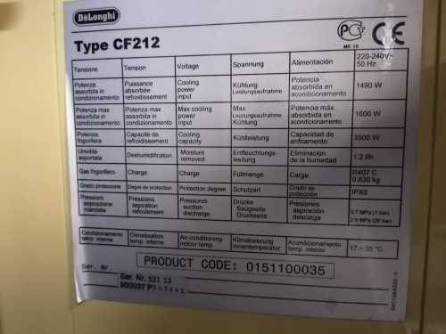 DeLongi Portable aircon CFC212