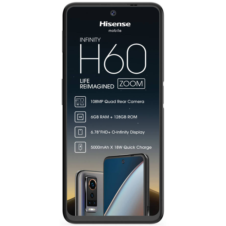 Hisense Infinity H60 Zoom 128GB Dual Sim - Black -  Brand New - Free Android TV Box Worth R500