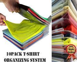 10 pack T-shirt Organising System