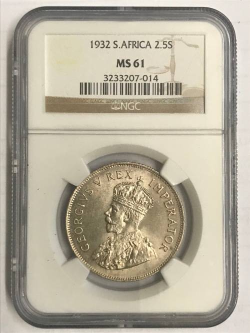 1932 Union Half Crown NGC MS61. Stunning Coin