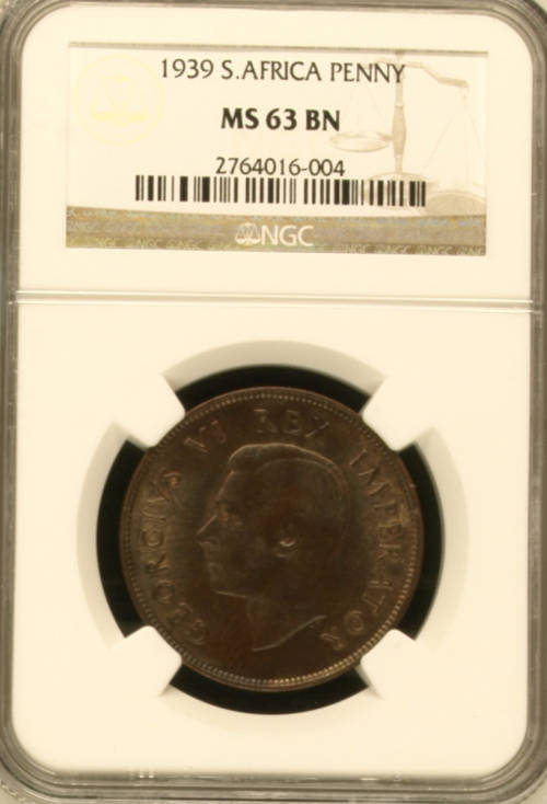 1939 union one penny NGC MS63BN Rare Coin And Grade