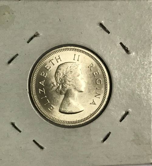 1955 union one shilling brilliant uncirculated