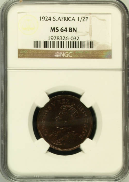 1924 Half  Penny NGC MS64