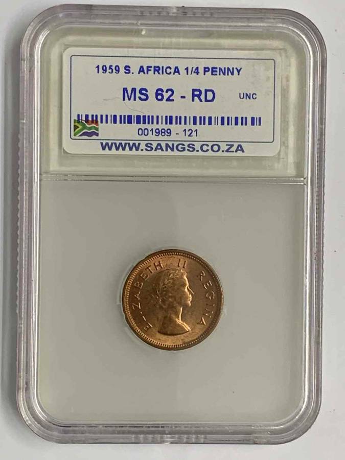 1959 1/4   (QUATER PENNY) - SANGS GRADED  MS62 RD