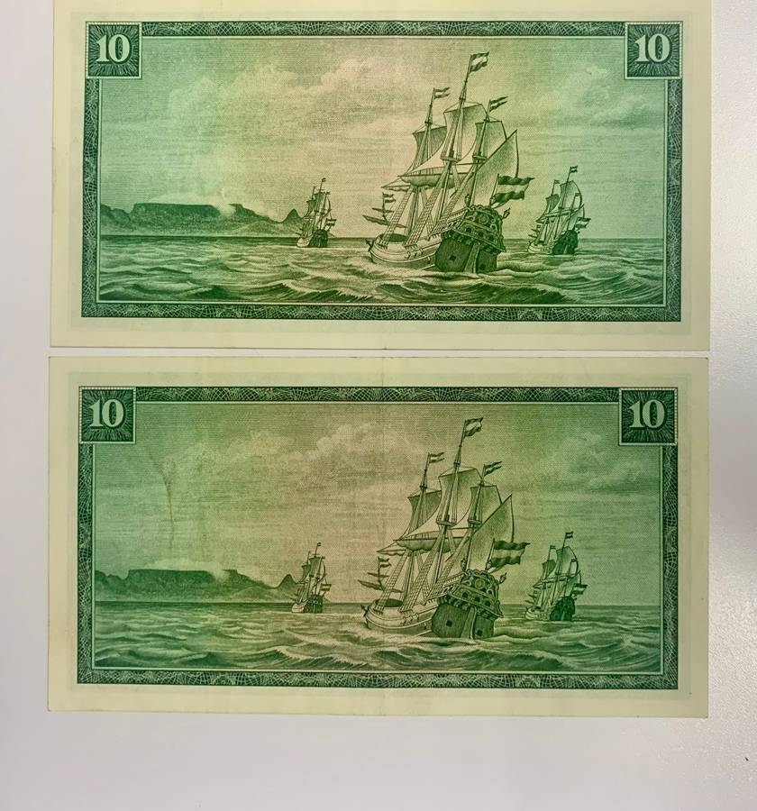 Rissik notes English and Afrikaans. R20 tw de jongh. Z2