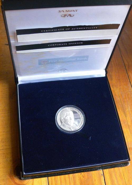 MANDELA 5 OZ- PROOF Silver Inauguration Medallion-Hard to Find and rarely sold