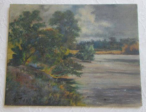 1920s ALMOST ANTIQUE, WATERCOLOUR ON CARD, UNSIGNED AND READY TO FRAME.
