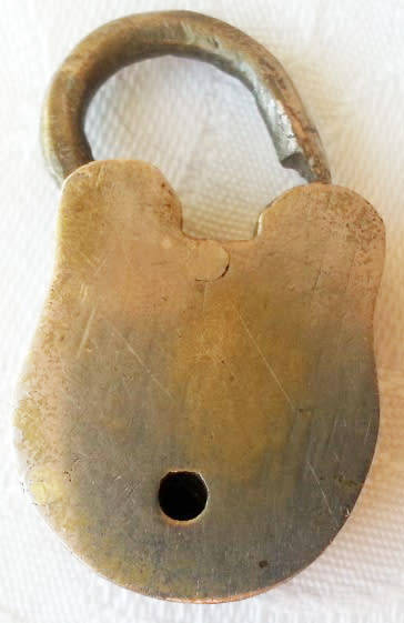 TWO ANTIQUE SMALL COLLECTIBLE PADLOCKS, INDIAN MADE ALIGARH, AND BRITISH MADE ANCIO