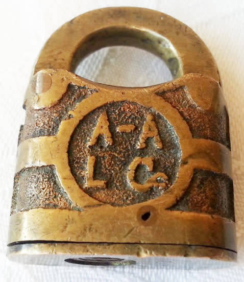 TWO ANTIQUE SMALL COLLECTIBLE PADLOCKS, INDIAN MADE ALIGARH, AND BRITISH MADE ANCIO