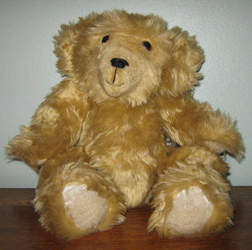 FLUFFY FULLY JOINTED TEDDY IN VERY GOOD CONDITION 39cm L