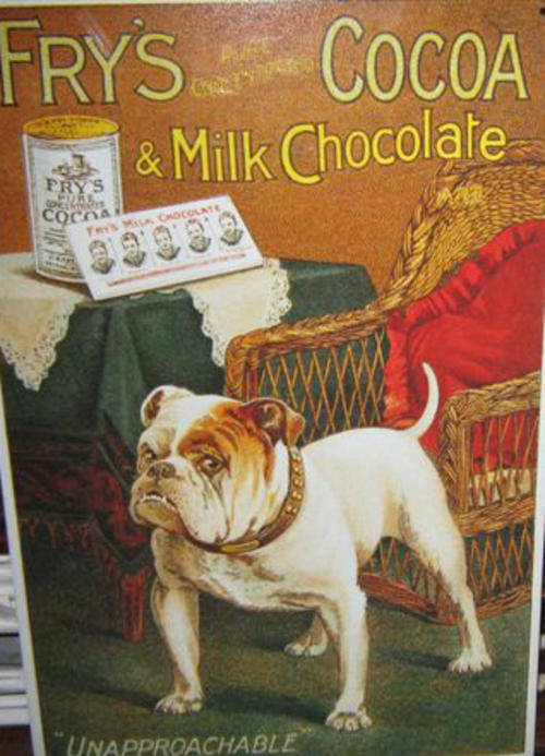 FRYS COCOA AND MILK CHOCOLATE NOSTALGIC SIGN  40.8 X 26 CM.