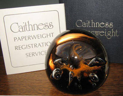 CAITHNESS GLASS PAPERWEIGHT! IN ORIGINAL BOX IN PERFECT CONDITION