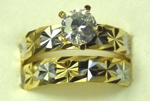 9K Gold Filled CZ Ring Sets