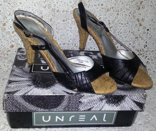 1 X UNREAL BLACK LADIES SANDALS