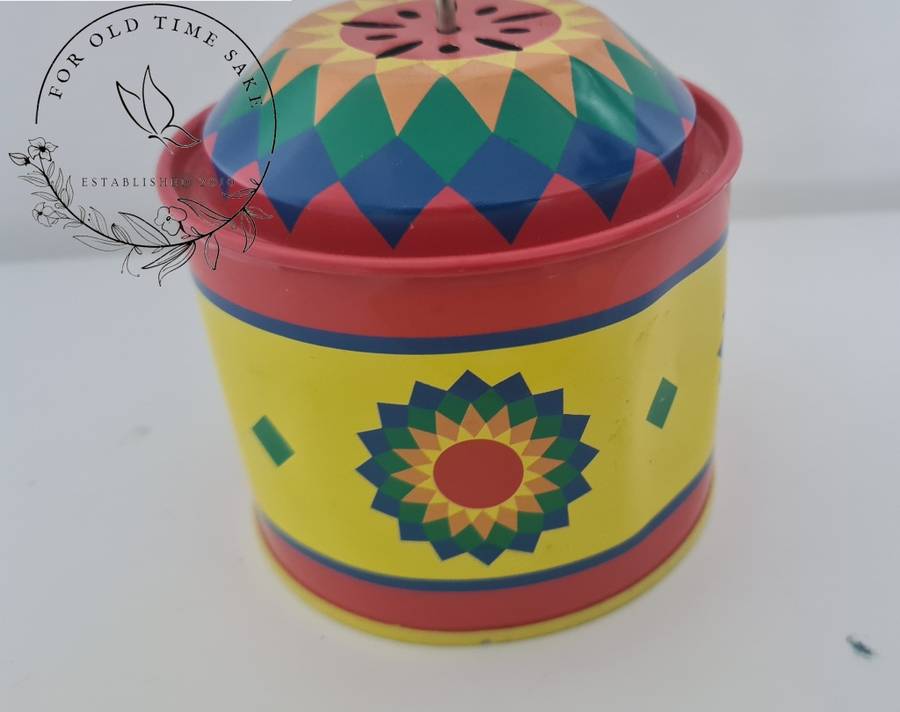 Tin Musical Box see photos for ding on side in working order