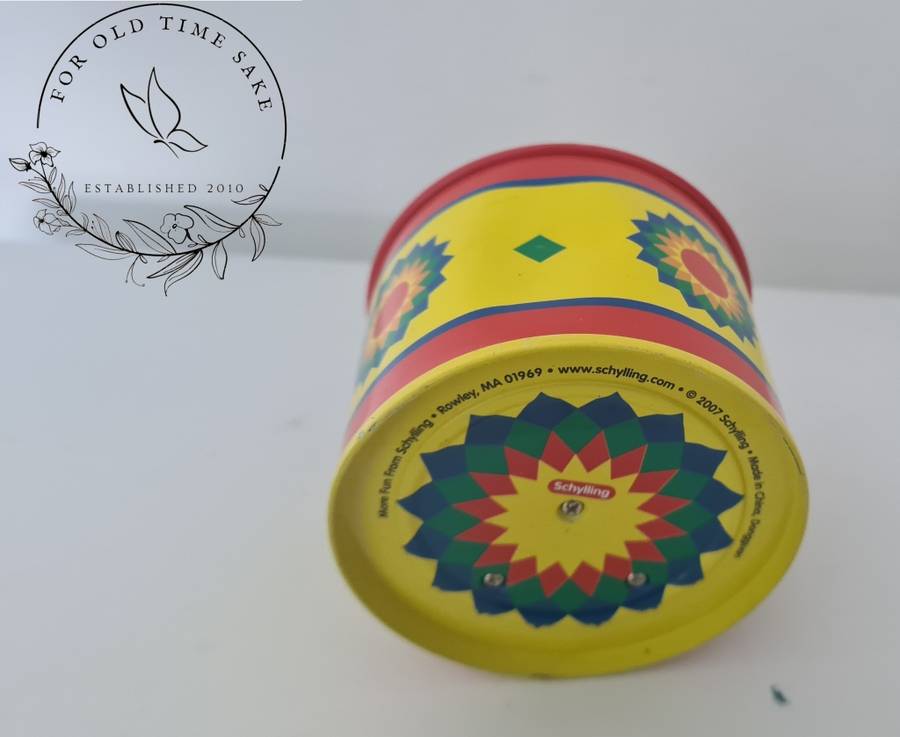 Tin Musical Box see photos for ding on side in working order