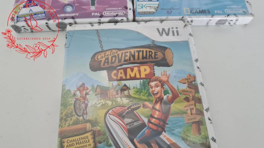 3x Wii Games, Brand New - still sealed,  Just Dance Disney Party, Challenge, Cabela`s Adventure