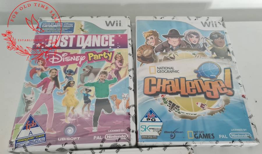 3x Wii Games, Brand New - still sealed,  Just Dance Disney Party, Challenge, Cabela`s Adventure