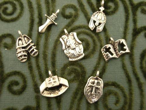 Set of armour of God mini charms (7 charms in total)