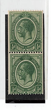 SOUTH AFRICA 1913 DEFIN KGV 1.2d COIL PAIR WITH JOHN LMM & UMM.SACC 17bCAT R600
