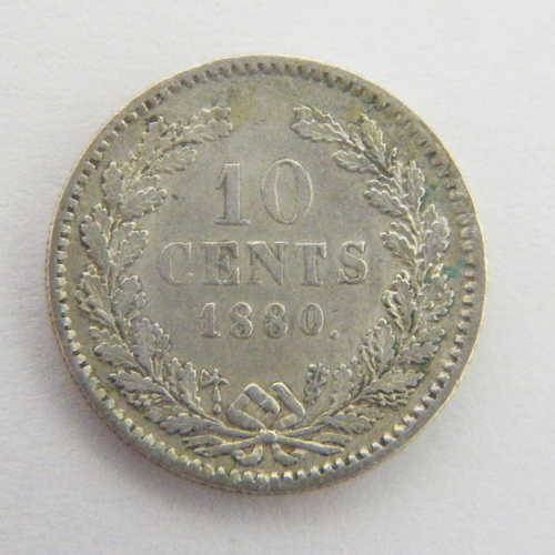 Netherlands 1880 Willem 3 - 10 cent XF+