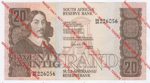 GPC de Kock 3rd issue D6 R20 note - UNC