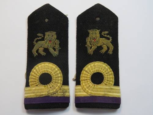 SA Navy sub-lieutenant chaplain - Bullion wire - Pair