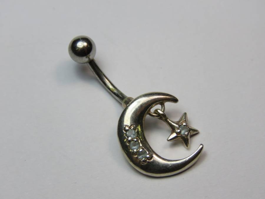 Sun and Moon navel ring