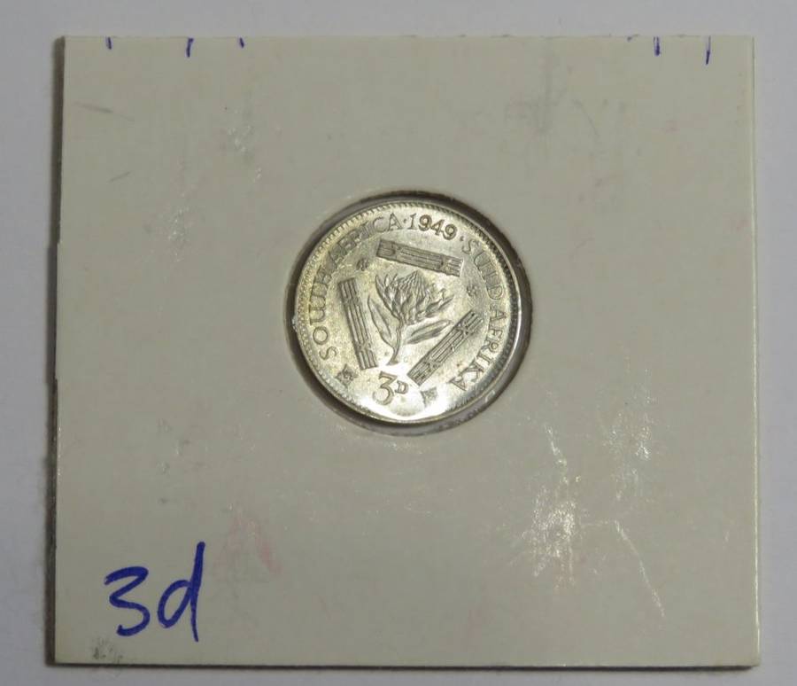 1949 South Africa threepence - UNC