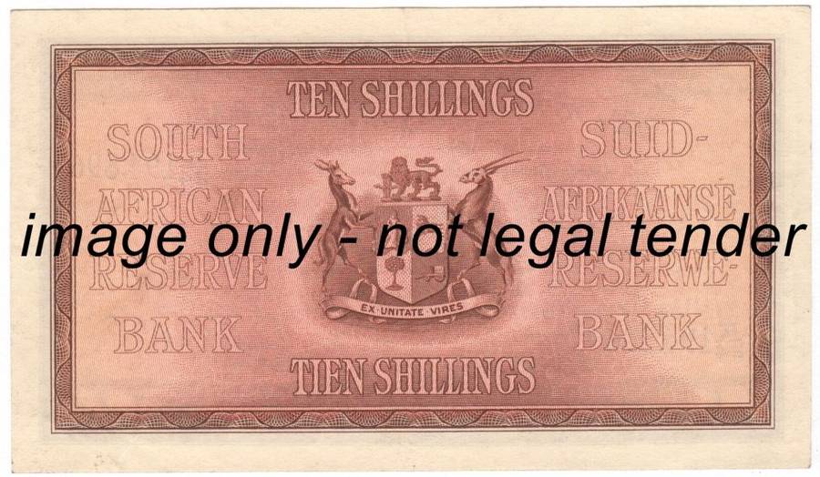 Postmus Only Issue 1936 Ten Shilling note AU+ ( Crisp Unc with indication of middle fold )