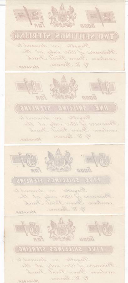 Set of 4 uncirculated Green Point Track tokens - Boer Prisoner Money