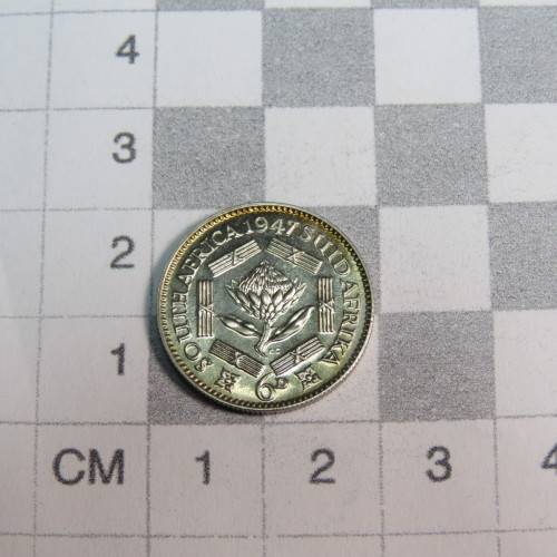 1947 SA Union 6d sixpence - Proof