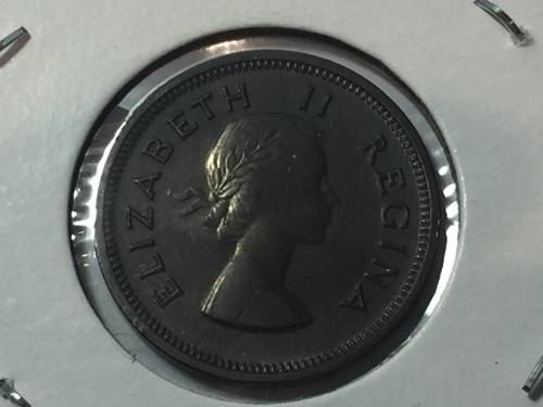South Africa 1959 farthing DARK BROWN - AU+/UNC