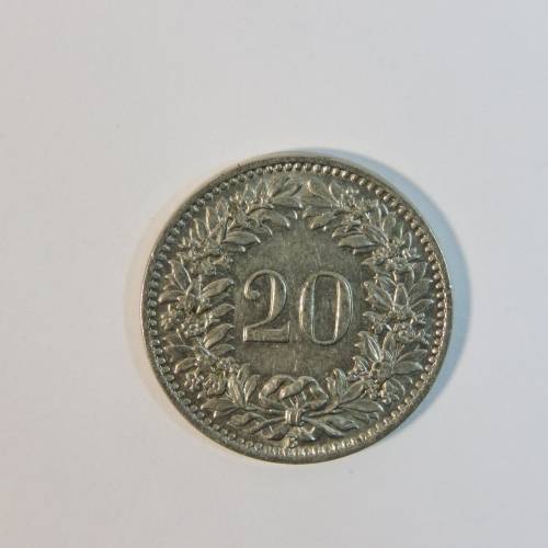 1926 Switzerland 20 Rappen - UNC